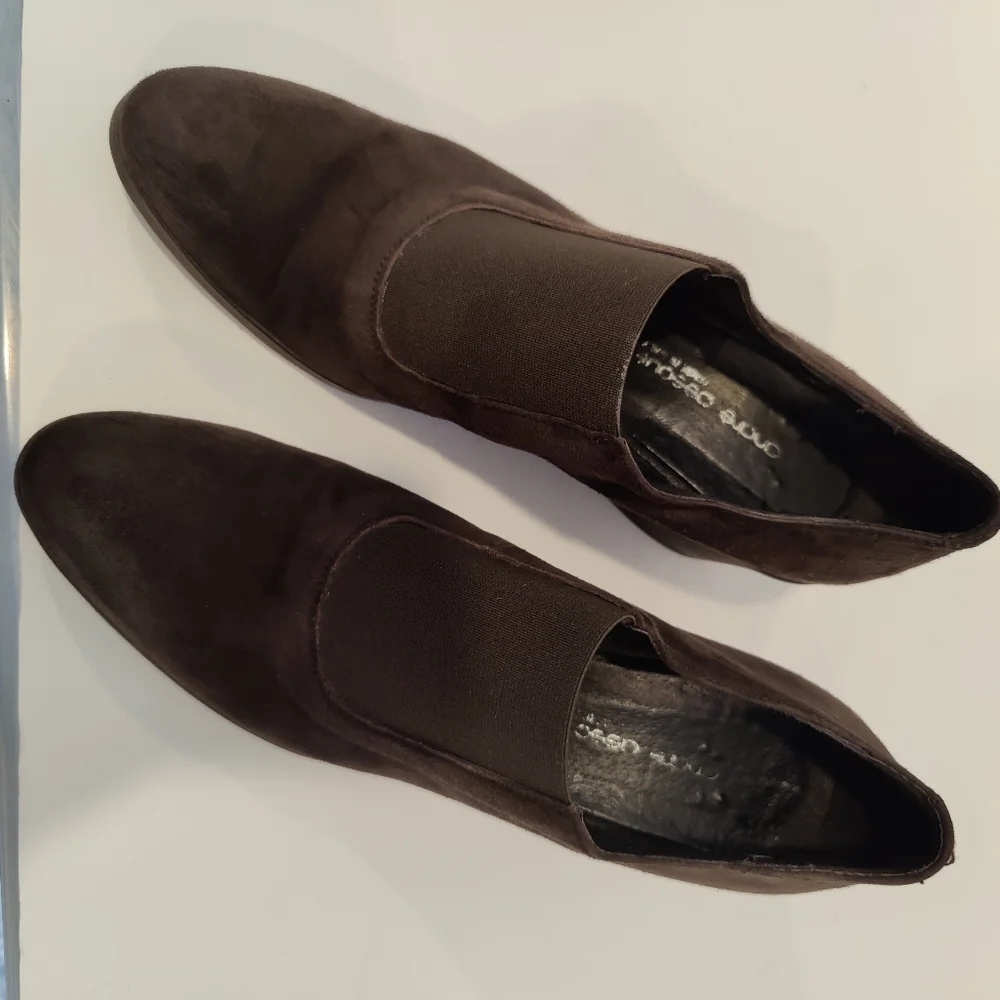 Andre Assous Suede Slip-on Wedge Shoes